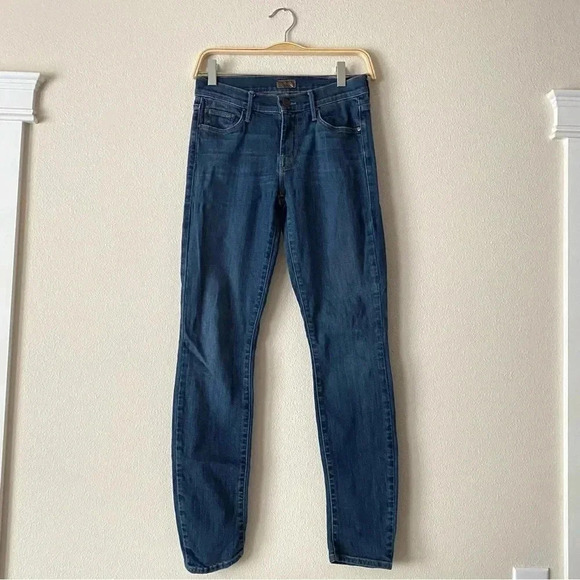 Mother Jeans The Looker The Missing Hour Dark Wash Skinny Jeans Size 25 - Picture 3 of 9